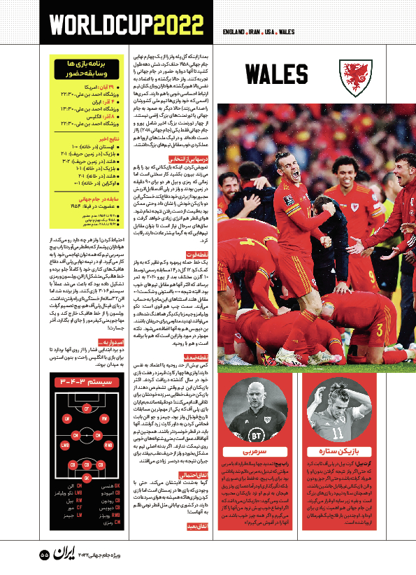 روزنامه ایران ورزشی - ویژه نامه جام جهانی ۲۰۲۲ - ۲۶ آبان ۱۴۰۱ - صفحه ۵۵